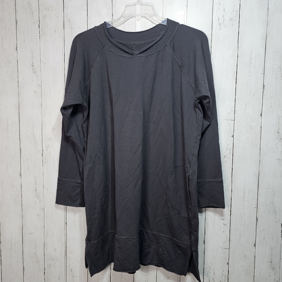 URBAN MUU MUU Women's UMS3FT Charcoal Gray ONE SIZE Pockets Cotton Modal Blend. - Picture 2 of 8